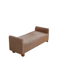 Atelier Del Sofa Banco de Tela TEDDY Camel, Asiento Acogedor para Sala de Estar y Dormitorio, 115 cm Ancho